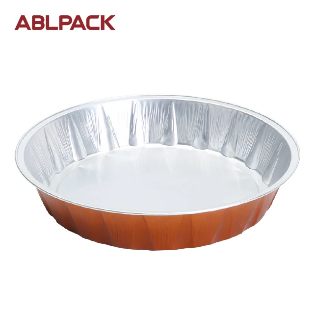 ABL1250ml Durable printed Aluminum Foil Making Machine Pie Pizza Pan  Disposable Aluminum Foil Containerwith Lids Baking