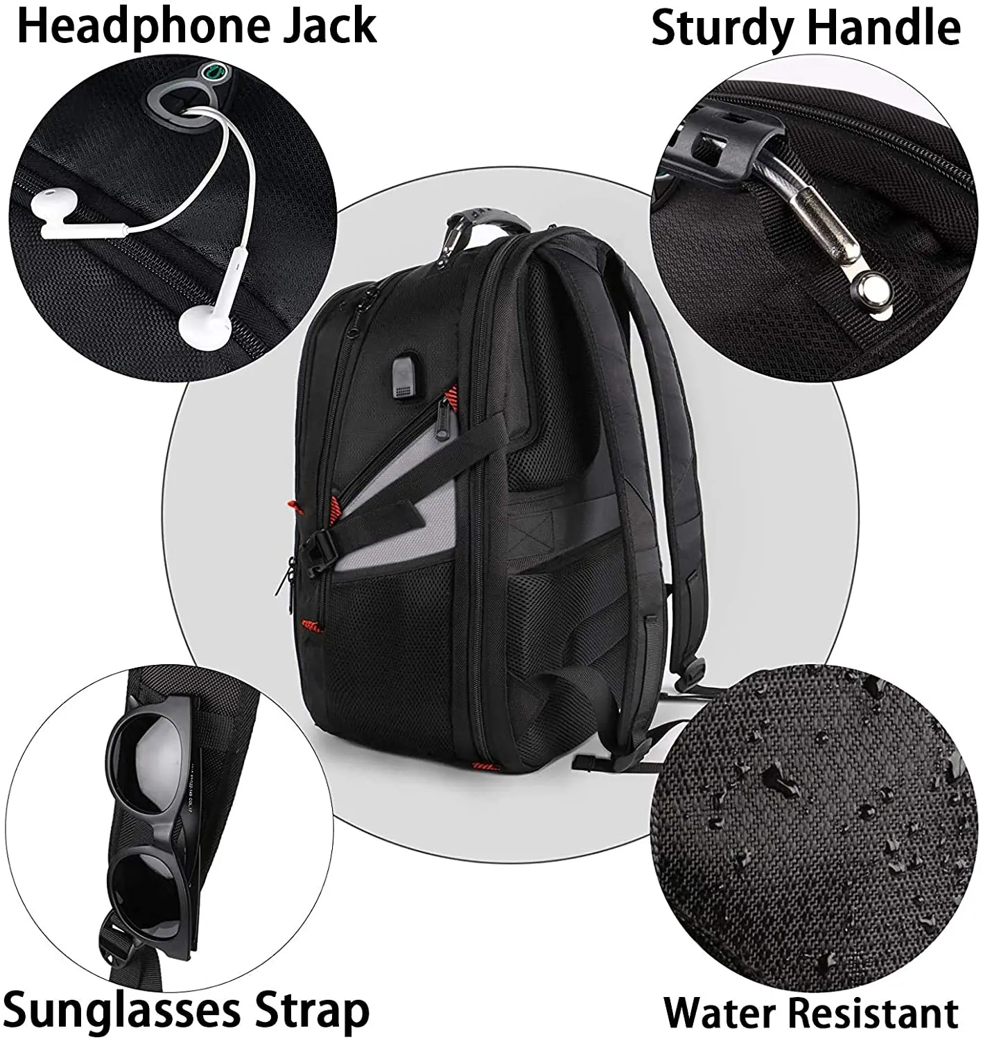 Durable Anti Theft Business Laptop Hiking Rucksack Factory Hot Sell 17inch OEM Smart USB Charging Port Travelling Backpack