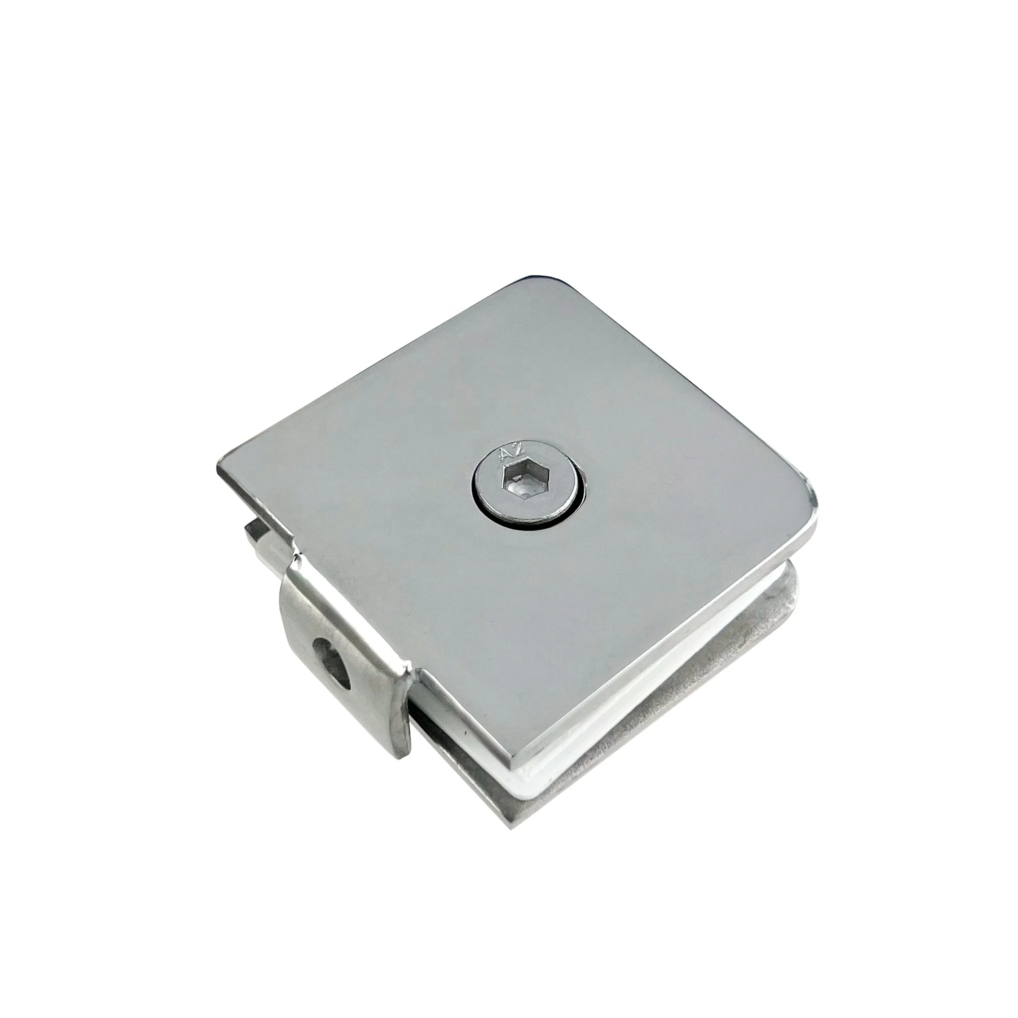 0 Degree Square Stainless Steel Glass Railing Clamp Glass Holder Clip Hardware Fittings Glass Clamp For Shower Room