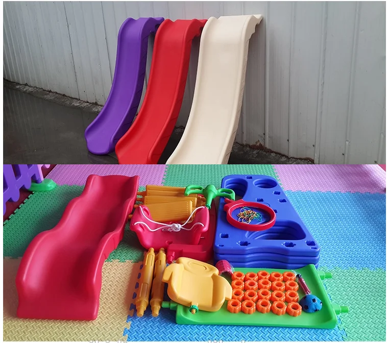 Three In One Toddler Plastic Swing And Slide Set Indoor Kids Swing And Slide For Sale