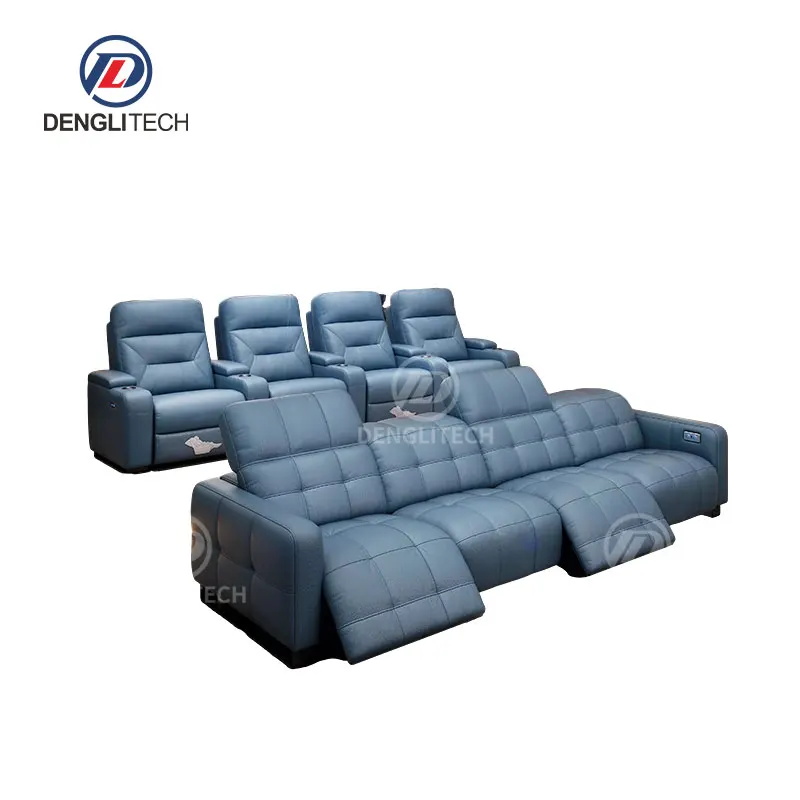 Mid Century Leather Modern Sofas Chair Home Cinema Furniture 3 Seater Fabric Recliner Sectional Corner Sofa Bed With Led