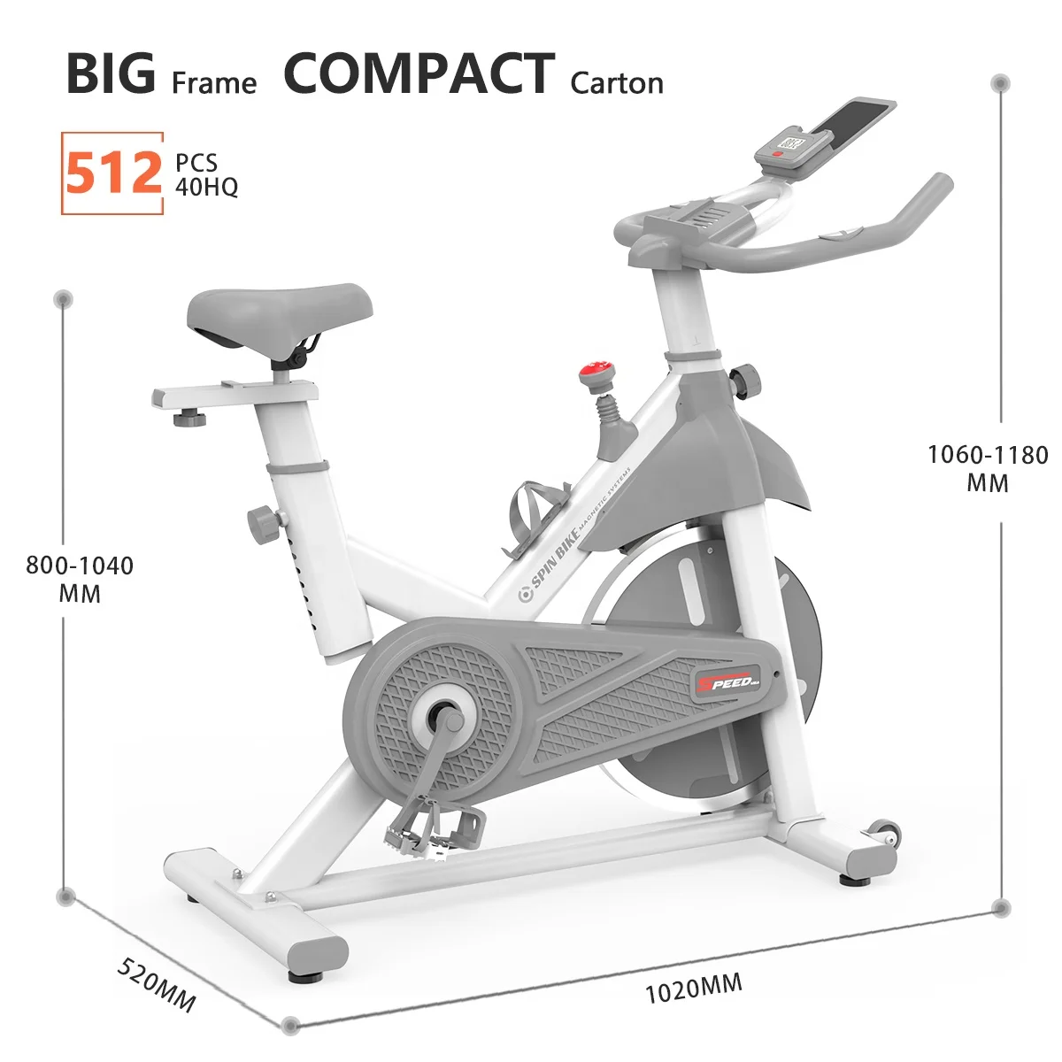 Home Fitness Equipment Bicicletas Spinning, Magnetic Spin Indoor Cycling Bike Stationary with Zwif