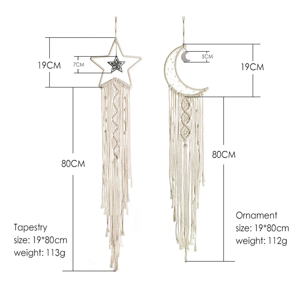 Travelcool Macrame Tapestry Wall Hanging Dreamcatcher Diy Room Decoration Kids Owl Moon Star Dream Catcher Home Hogar Decor