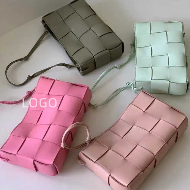 Versatile simple Underarm lambskin Woven bag for women custom Genuine Leather designer ladies handbag