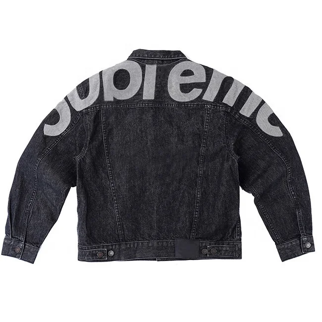 High quality jean jacket custom streetwear denim jacket for men jeans jacket