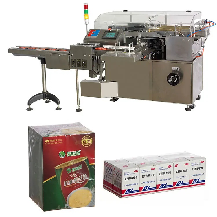 Perfume Playing Card Carton Box Plastic Cellophane Wrapping Overwrapping Machine