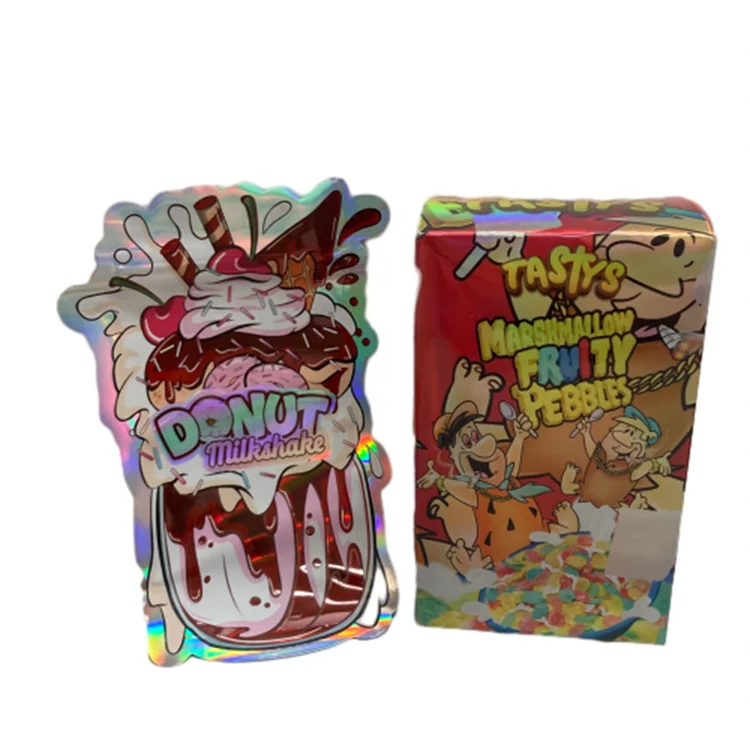 MOQ 200PCS Custom Cereal Boxes 3.5g Mylar Bag with Paper Boxes