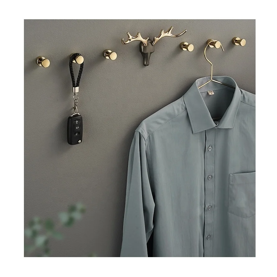 Wall Hook Creative Hook Hanger for Entrance Door Back Multifunction Key Holder Clothes Hanging Hook Towel Rack Home Supplies