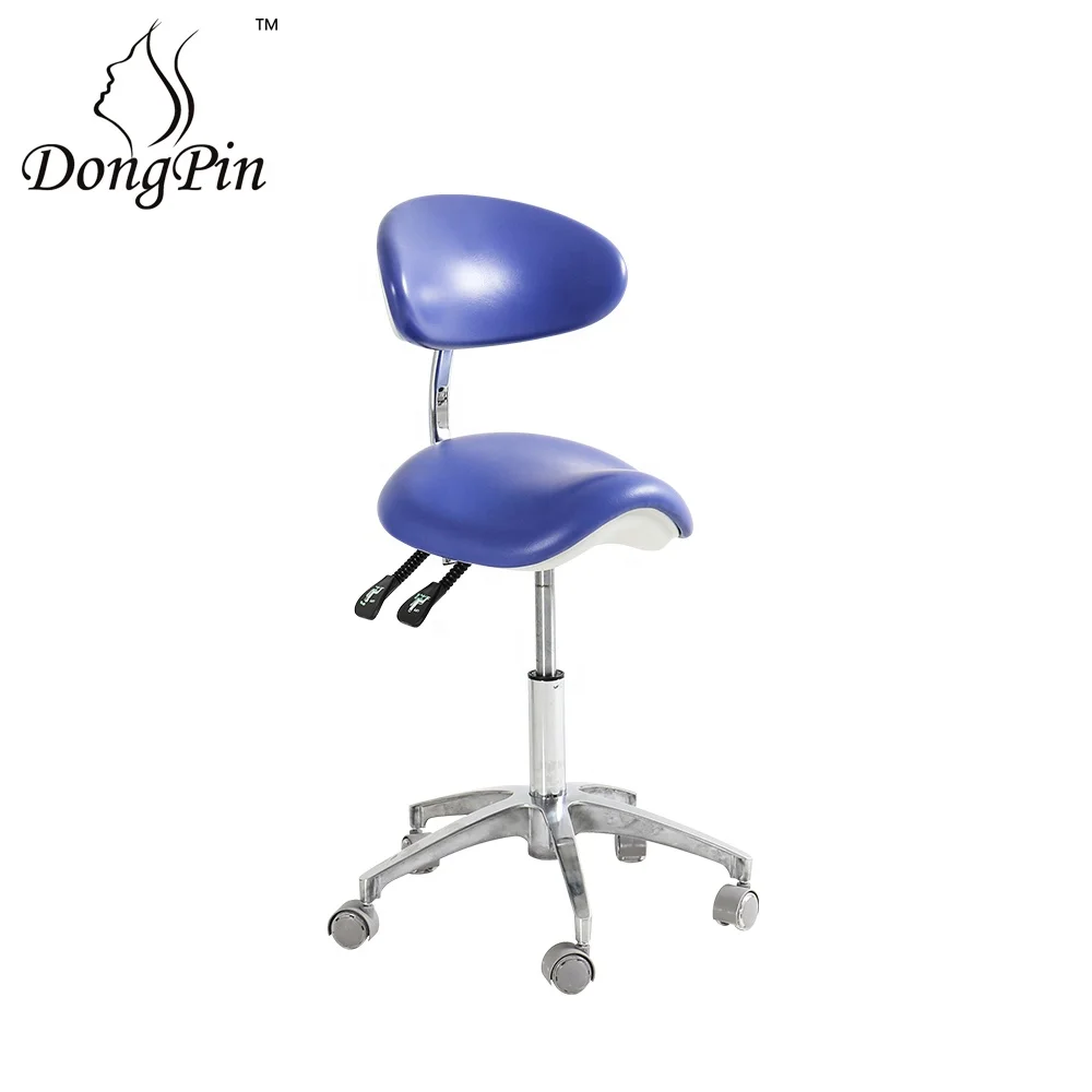 Синяя Стоматологическая подставка, вращающаяся на 360 градусов спинка из искусственной кожи, спинка, медицинское офисное кресло, Больничная мебель