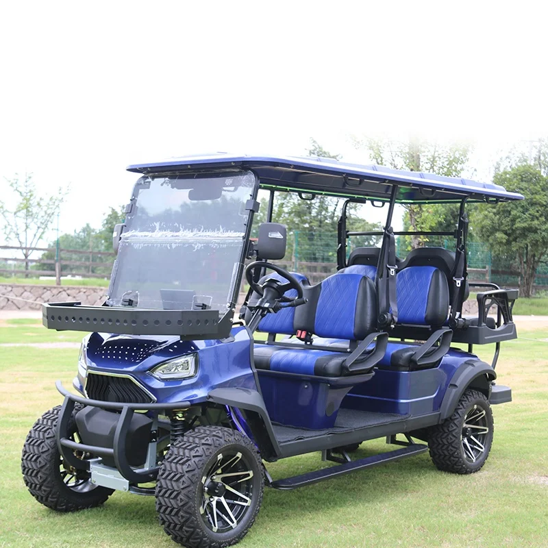 Multifunctional Off Road 4+2 Seater Street Legal Electric Golf Cart With Windshield
