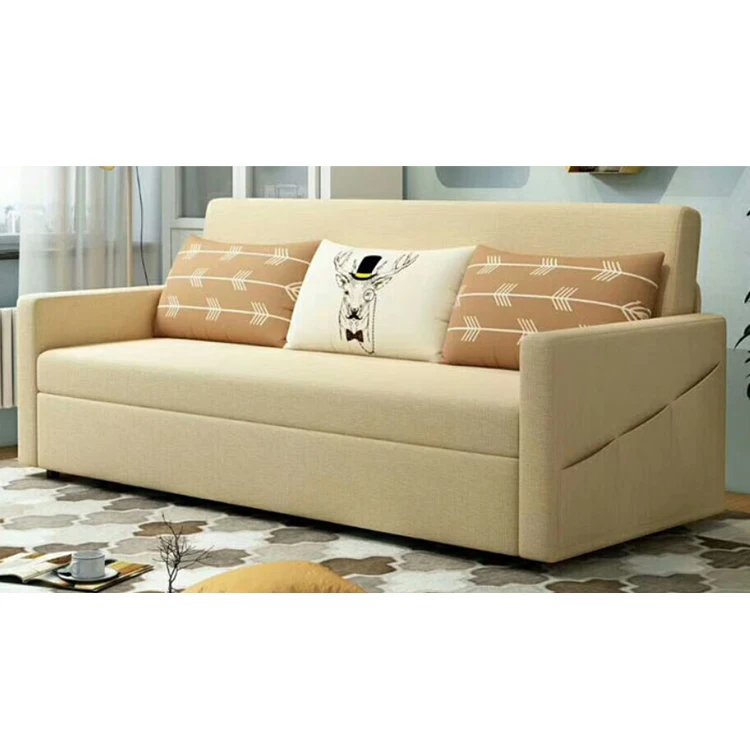 Living Room 3 Seater Sofas Bed Cotton Fabric Sofa Bed Modern Furniture