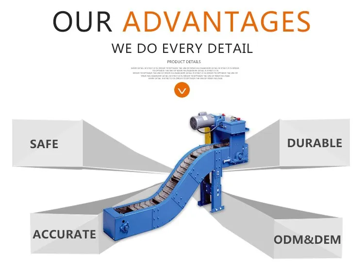 Efficient transport finished product conveyor industrial chain chip conveyor