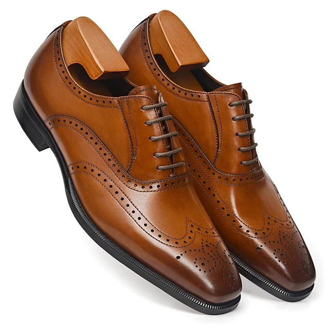 
New model men leather dress shoes formal wedding party shoes italian genuine leather shoes men 
