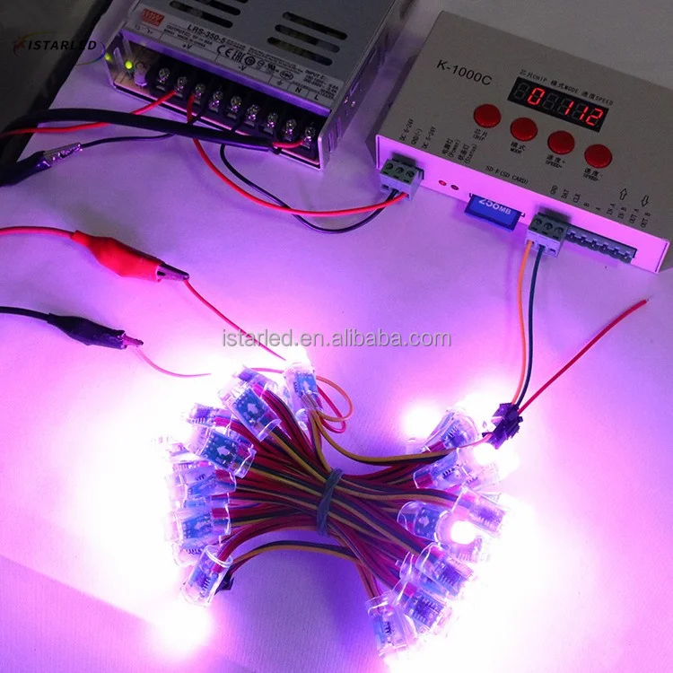 sd card one port lededit k-1000c spi ws2811 ucs1903 sm16703 5-24v dmx512 rgb rgbw pixel led controller