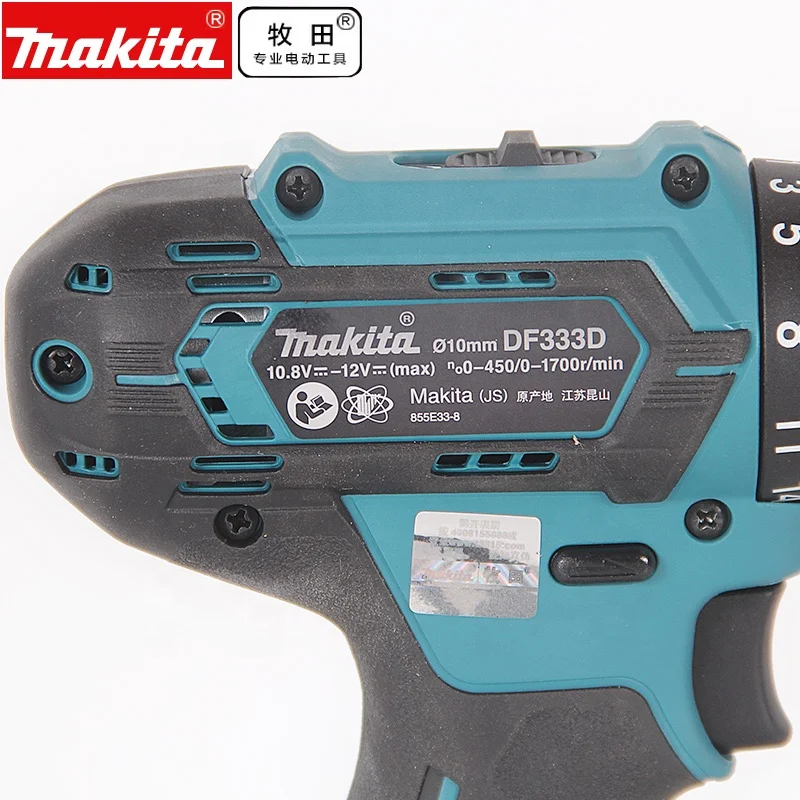 Оригинальная беспроводная дрель Makita 12 В с максимальным крутящим моментом 30 нм литиевая батарея профессиональные электроинструменты 10 мм ручная