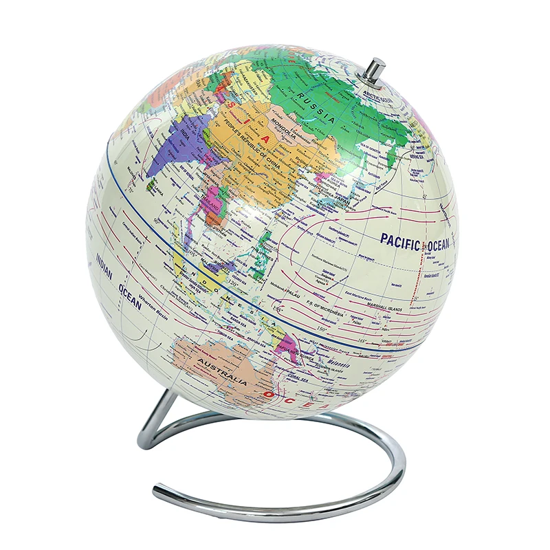 BSCI Factory Diameter 20cm World globe Bracket Metal Antique Modern Decorative Desktop globe
