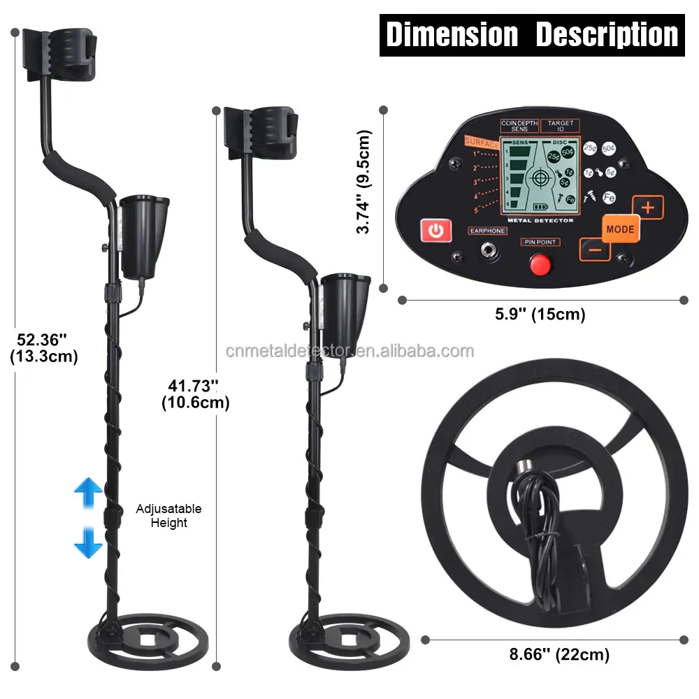 factory cheap gold metal detector de metales MD-5030P treasure hunting professional industrial metal detector