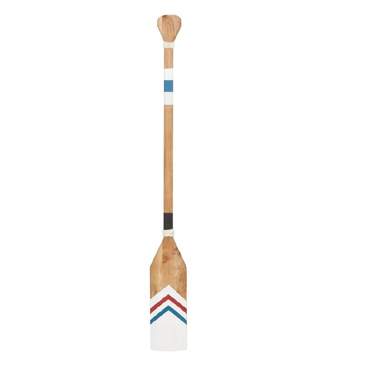 Wall Art Wood Paddle Home Wall Decor Novelty Canoe Oar Wall Sculpture with Arrow and Stripe Patterns