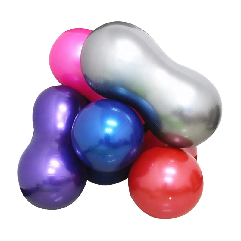 
Pvc Material Purple Fitness Peanut Shape Pilates Yoga Ball 