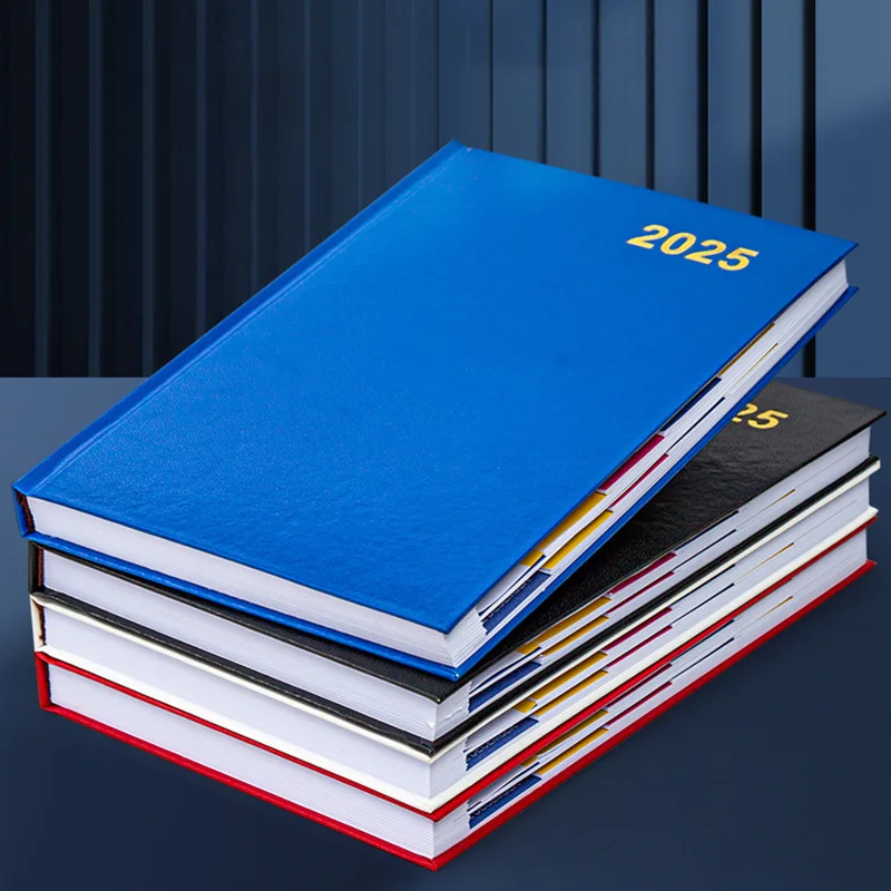 2025 A5 A4 B5 agenda notebook 365 day business office Diary Journal gold stamp Hardcover paper cover planner note book