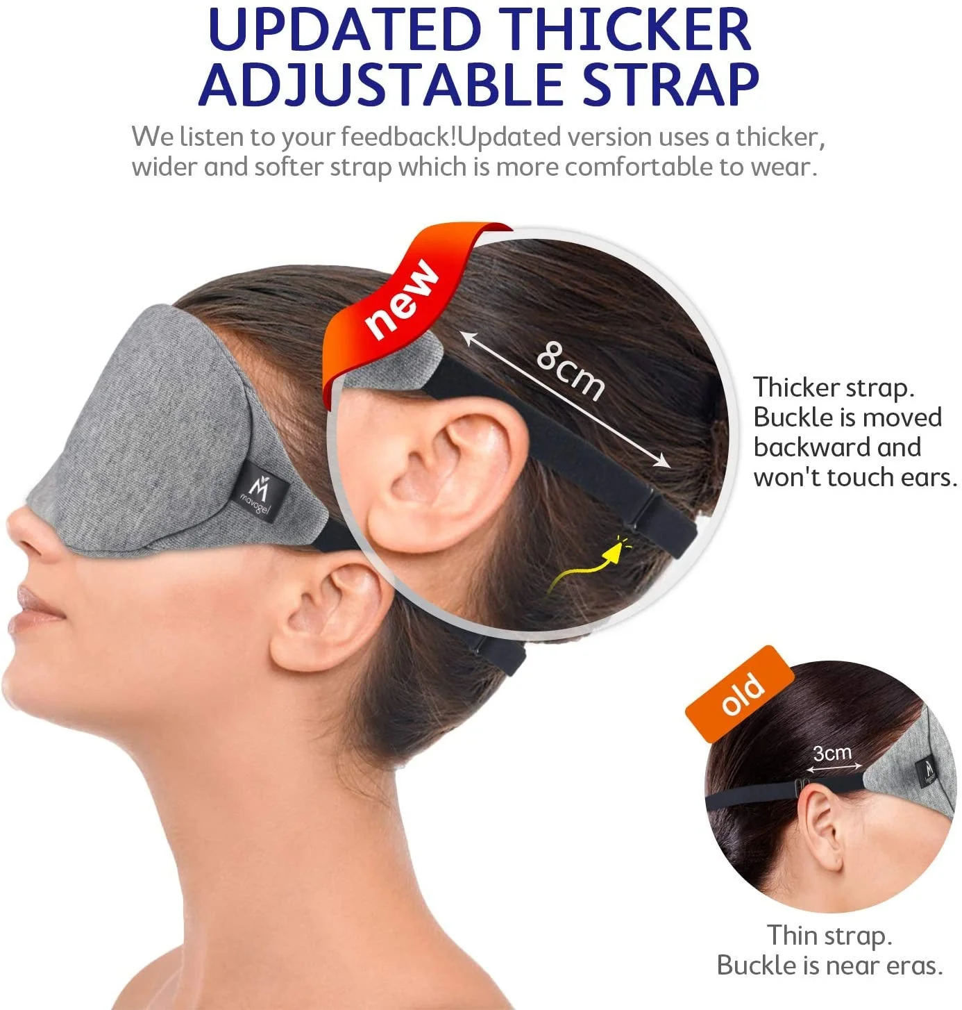 Cotton Sleep Eye Mask Light Blocking Sleep Mask Eye Blinder for Travel/Sleeping/Shift Work