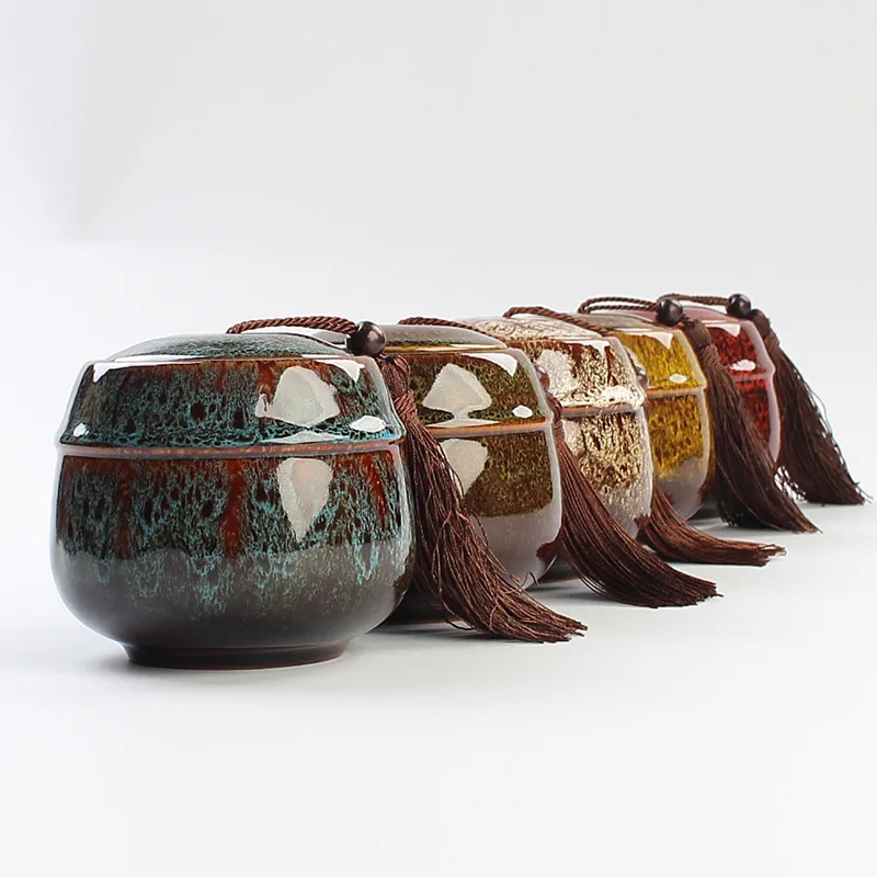 Hensin Retro Chinese Sealed Custom Cans Wholesale Household Kiln Ceramics For Tea