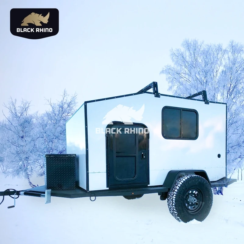 Custom size camping car caravan slide out camper trailer caravan with accessories