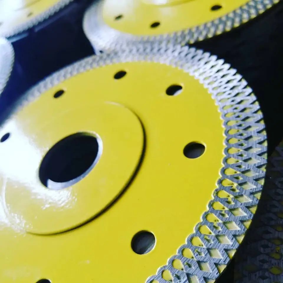 Super thin Turbo Dry Cutter porcelain ceramic granite quartz nanoglass tile Diamond Saw Blade Mesh X Fish