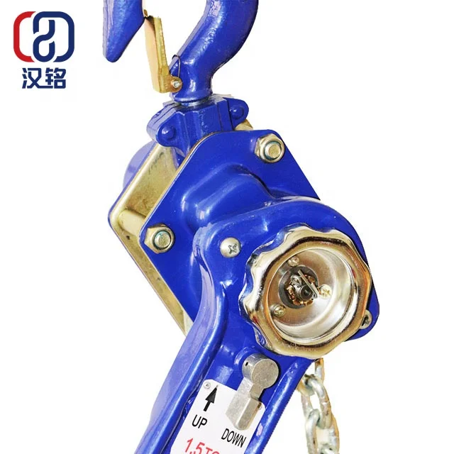 1ton 1.5t ton 3 ton New original double pawl brake system non slip rubber handle 0.75ton ratchet lever hoists