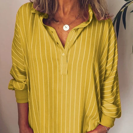 Новинка, Лидер продаж, женская одежда, рубашка, полосатая рубашка с длинным рукавом летучая мышь