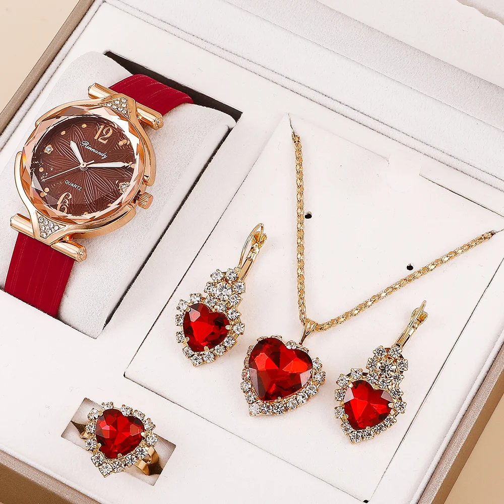 9829 Luxury ladies Watches & 4pcs Jewelry Set  Fashion woman watch set for women