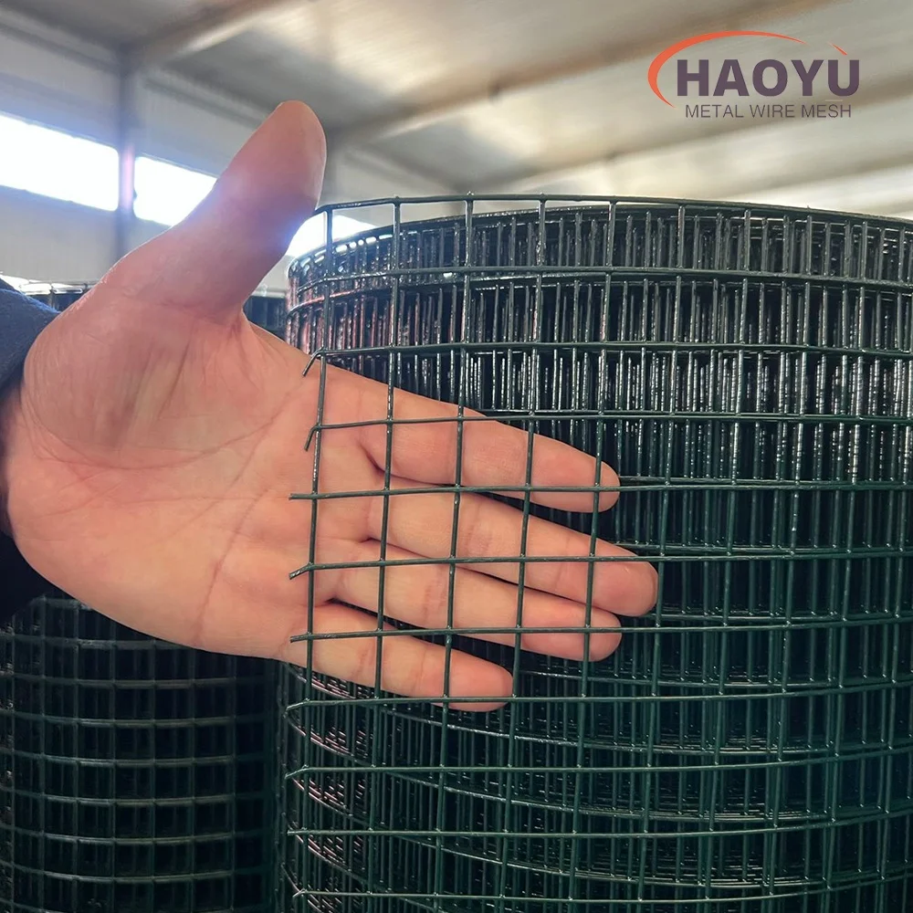 Новинка, Лидер продаж, сварная проволочная сетка с ПВХ покрытием 1 дюйм, стабильная и плоская поверхность любого цвета