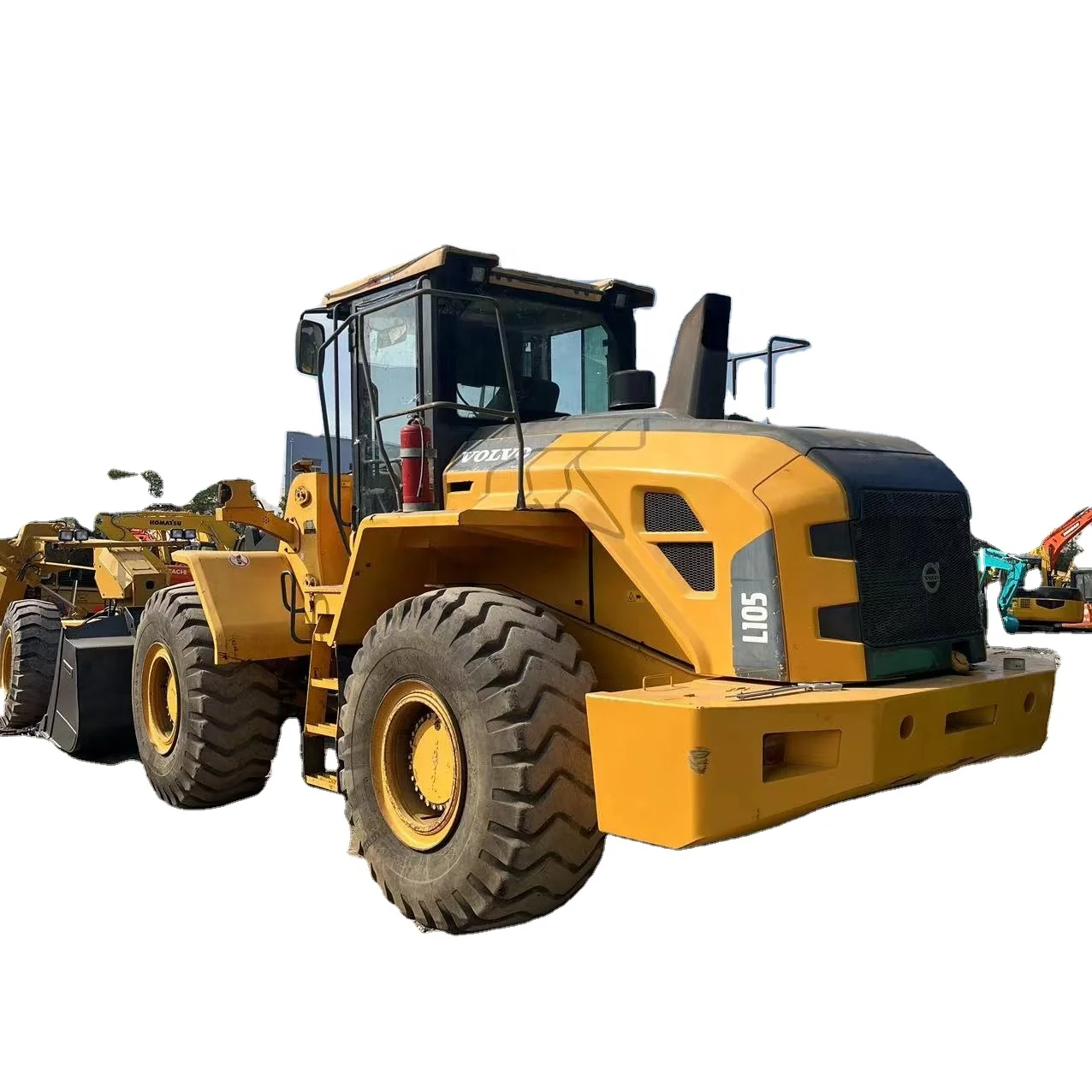 Подержанный Komatsu volvo 3-тонный фронтальный погрузчик Volvo зарядное устройство с 3M3 ковшами модели L180F L120F L120G L150H L150G