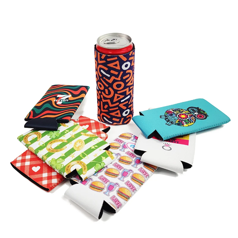 Wholesale Hot Sale Slim Can Cooler Sleeve Customized Logo Neoprene Skinny Can Cooler