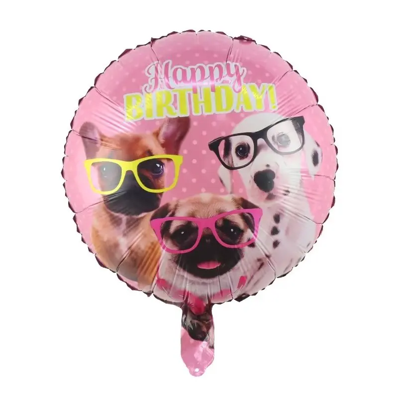18 Inch Dog Theme Happy Birthday Balloon Paw Aluminum Film For Pet Party Decoration s