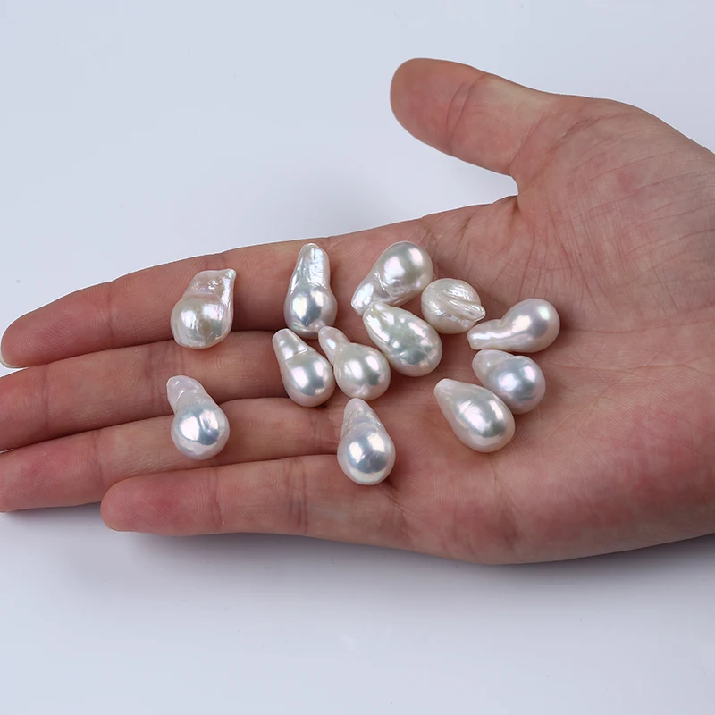 Wholesale Natural White Irregular Baroque Drop Freshwater Edison Loose Beads Pearl
