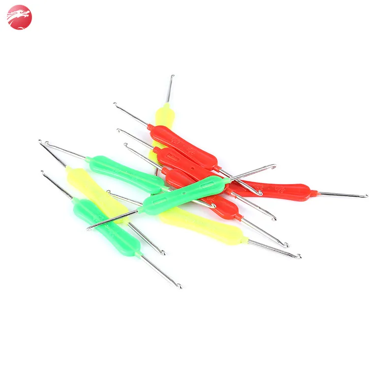 Горячая продажа Двойные головки пластиковая ручка вязаный крючком крюк