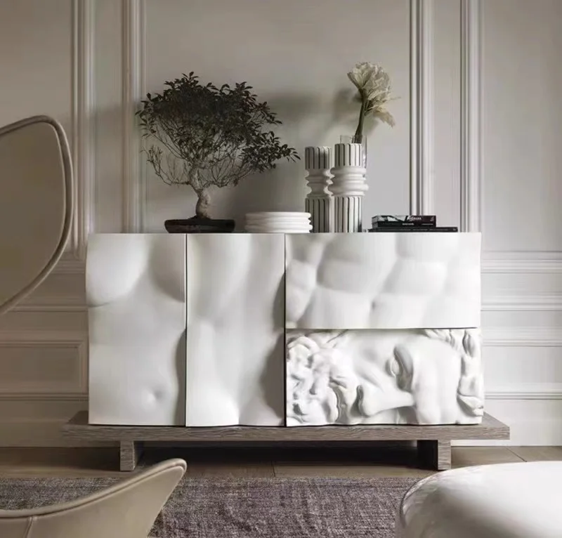 Nordic sideboard Personalized living room designer Lockers Customized kitchen  solid wood cabinet