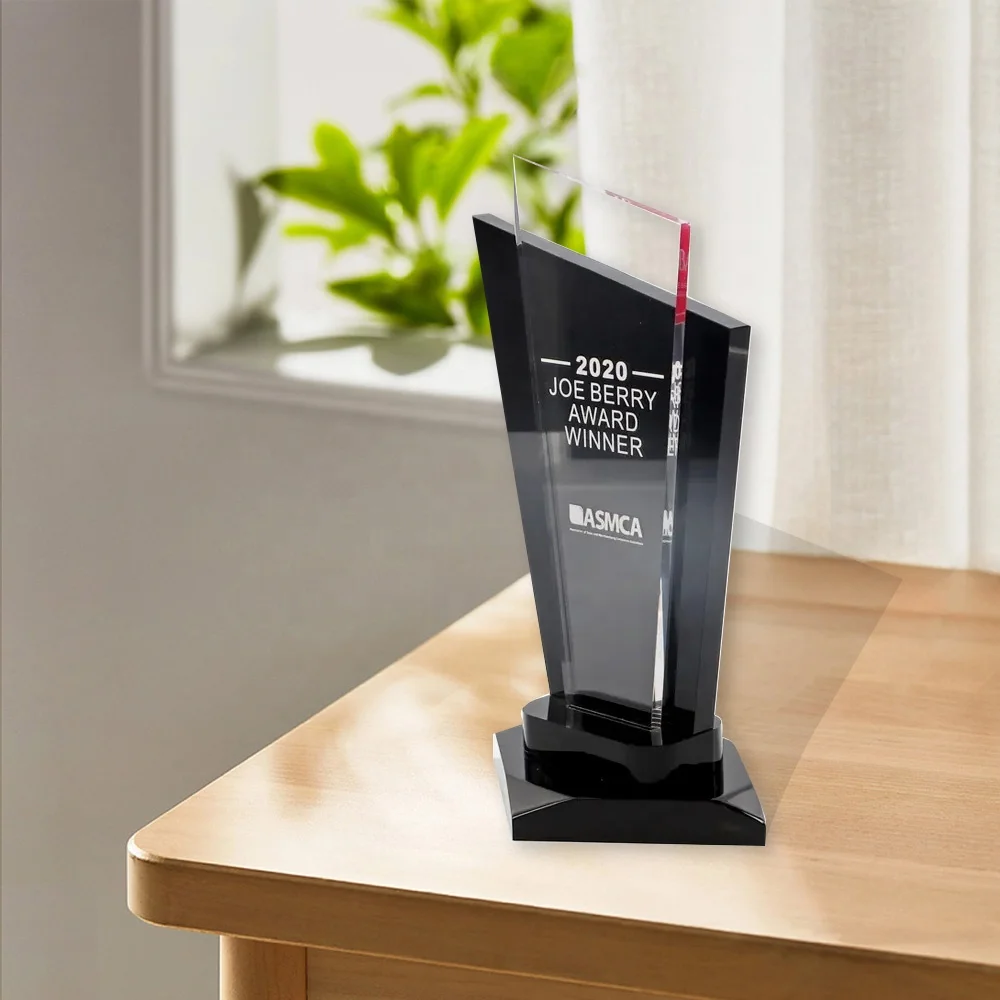Factory custom blank hot sale acrylic trophy award for Christmas award