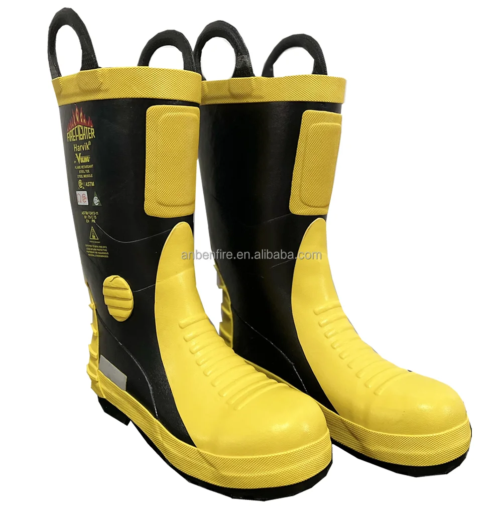 EN15090 FireProof Rubber Fire Fighting Equipment Fire Resistant boots