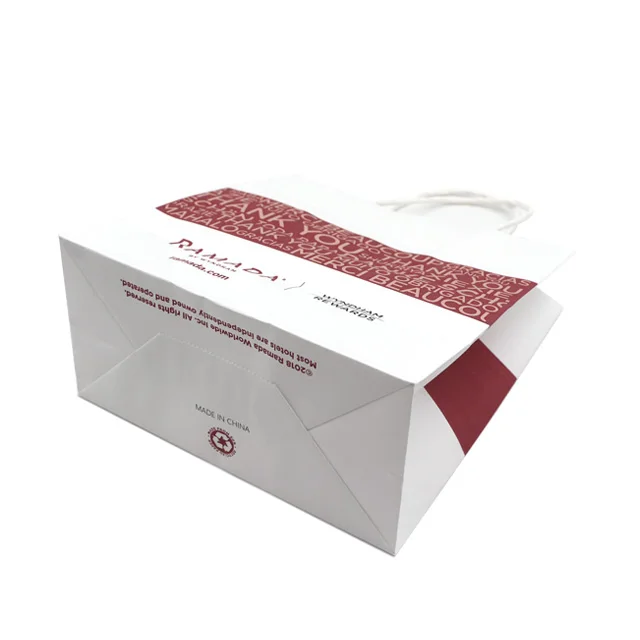 personalized design custom picture logo thank you a4 side paper tote bag