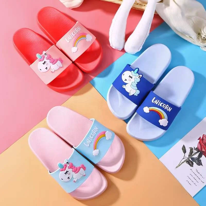Summer Kids EVA Beach Cartoon Flip Flop Slippers Slides Shoes House Slippers Slides Indoor Baby for Girls