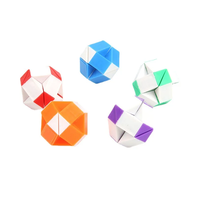 Kids Adults Mini Twist Puzzle Toys Magic Cube Anti Stress Sensory Toys Creative Funny Fidget Snake Cube