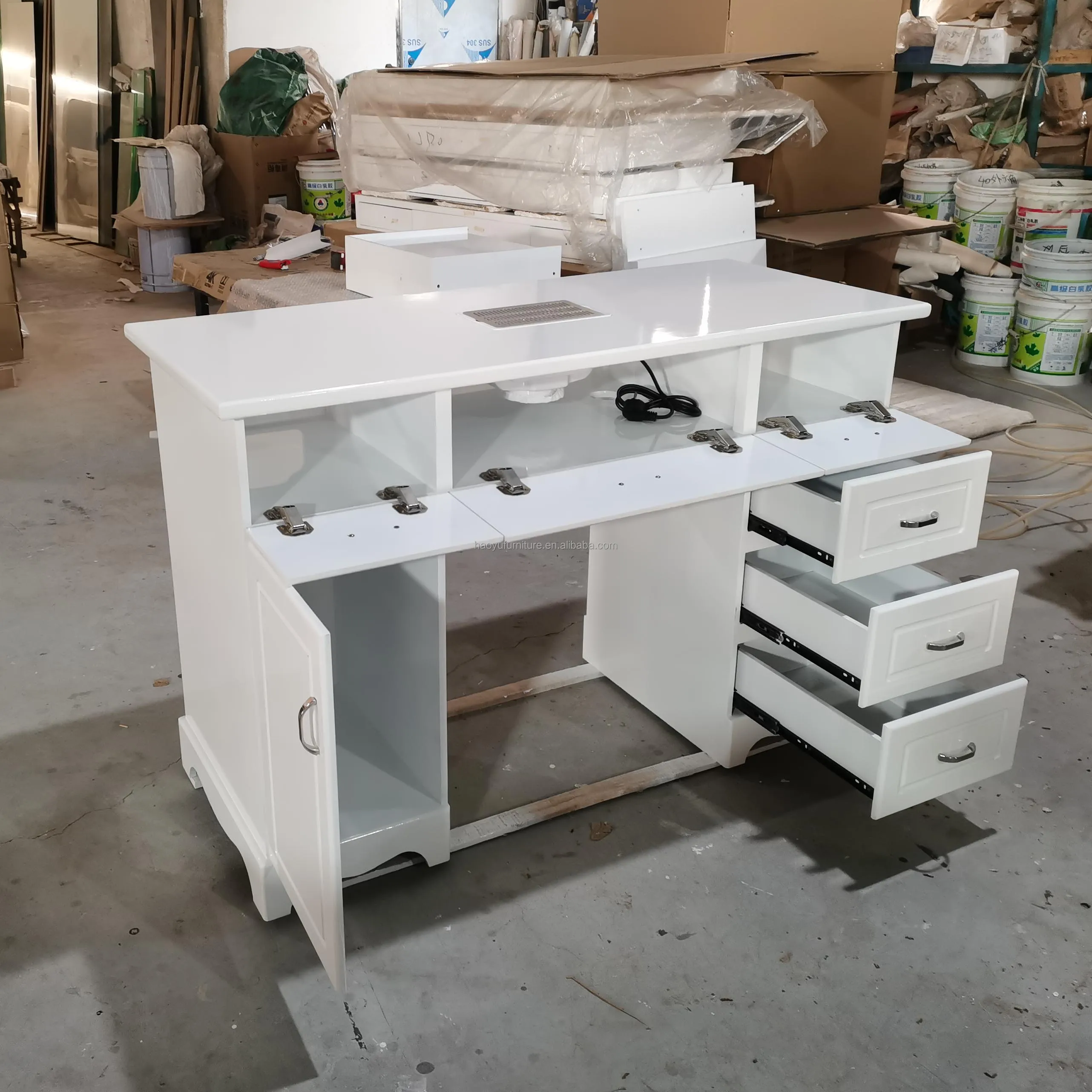 XJ53  cheap nail table modern nail tech table white nail manicure table