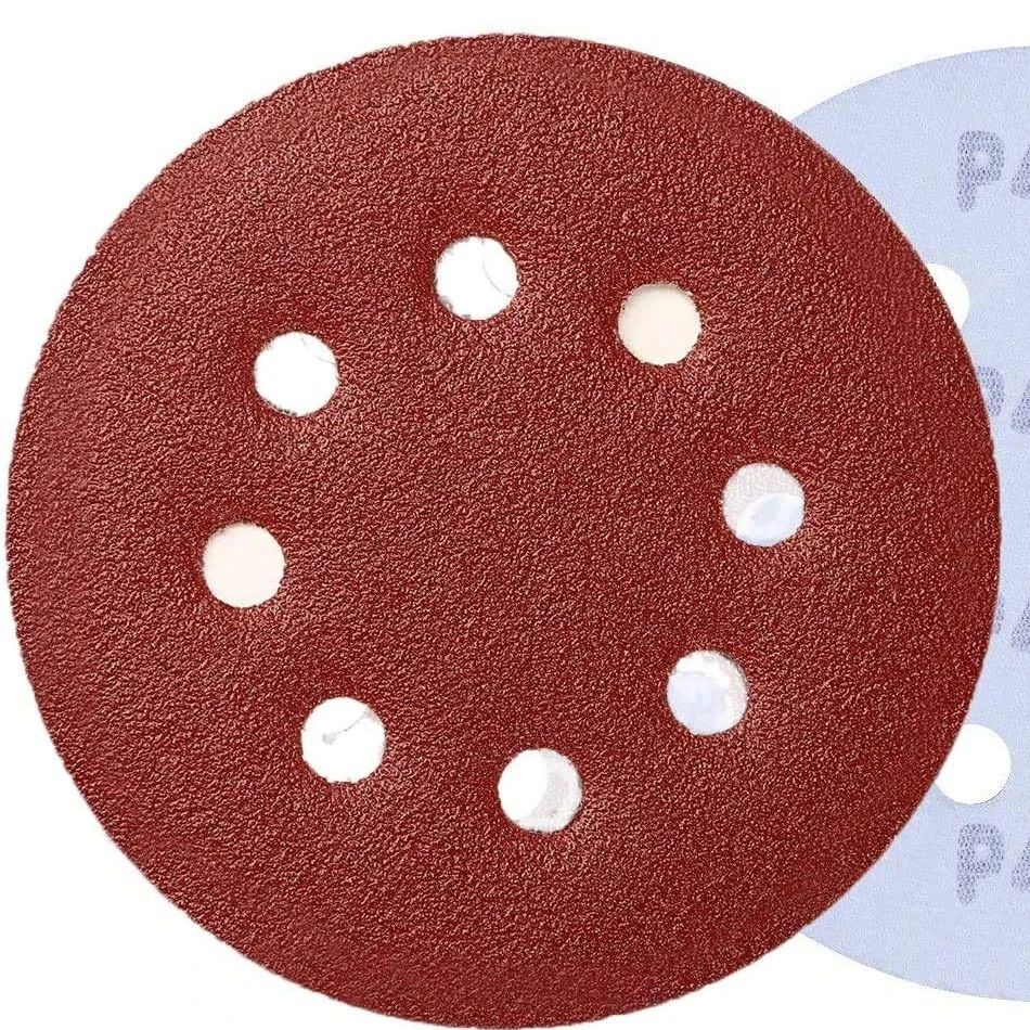 Abrasive Hook And Loop 125mm 150mm Aluminum Oxide Round Sand Paper Sanding Disc Abrasive Disc for Polishing Car Wood