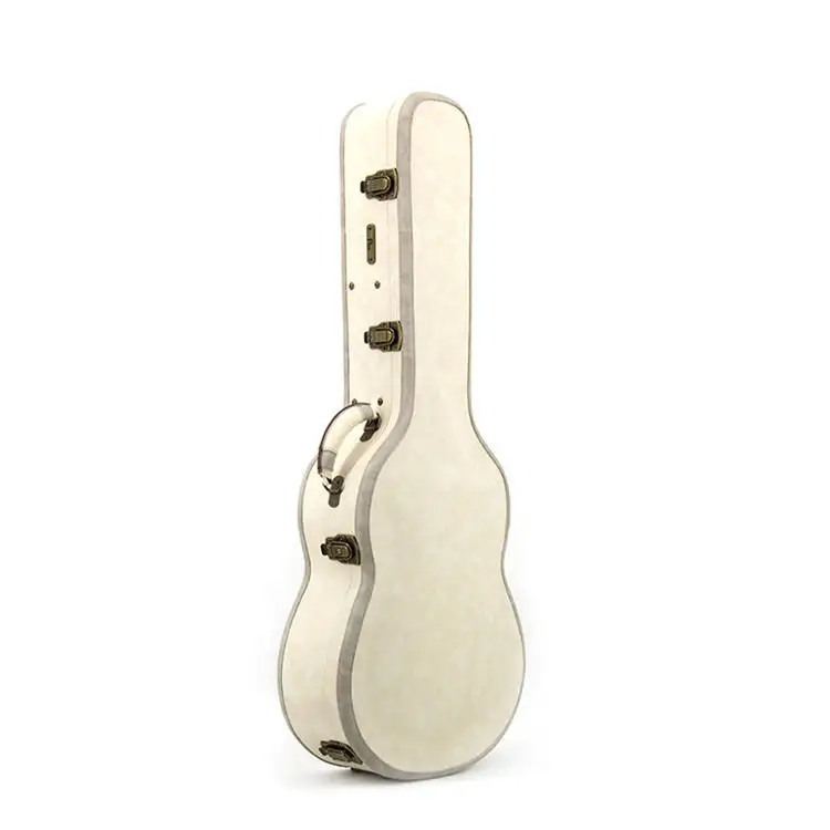 Hot sales Music Instrument Case Series Vintage Leather Oversized Convex Surface Waterproof Leather Acoustic Guitar Case
