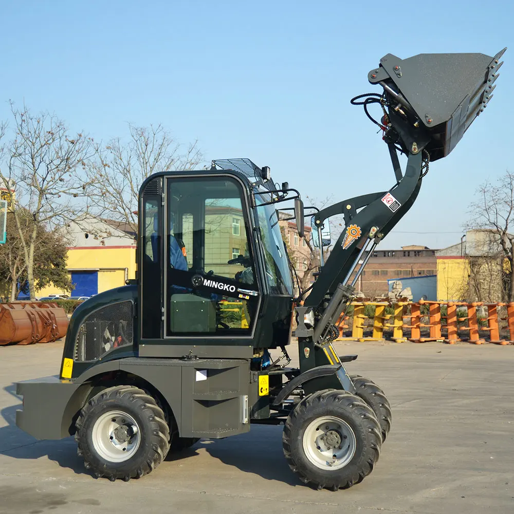 Articulated Loader Chinese Wheel Loader 0.8ton Shovel Loader with 4-in-1 Bucket