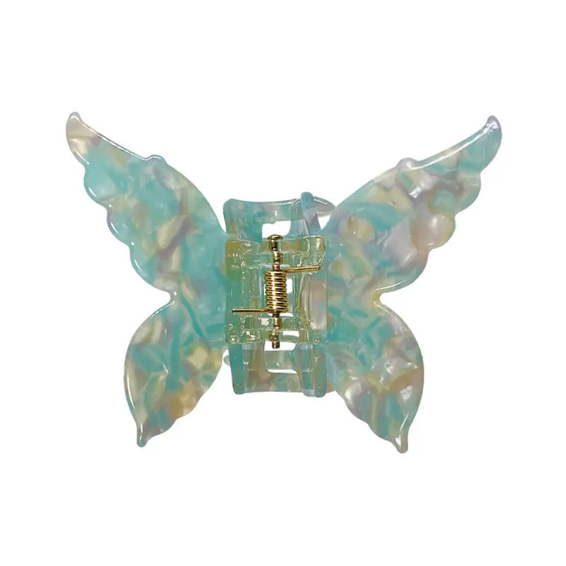 Fashion Hot Sale Butterfly Hair Claw 7CM Medium Colorful Hair Claw Clip Grain Chinese Style Hair Accessories Wholesale