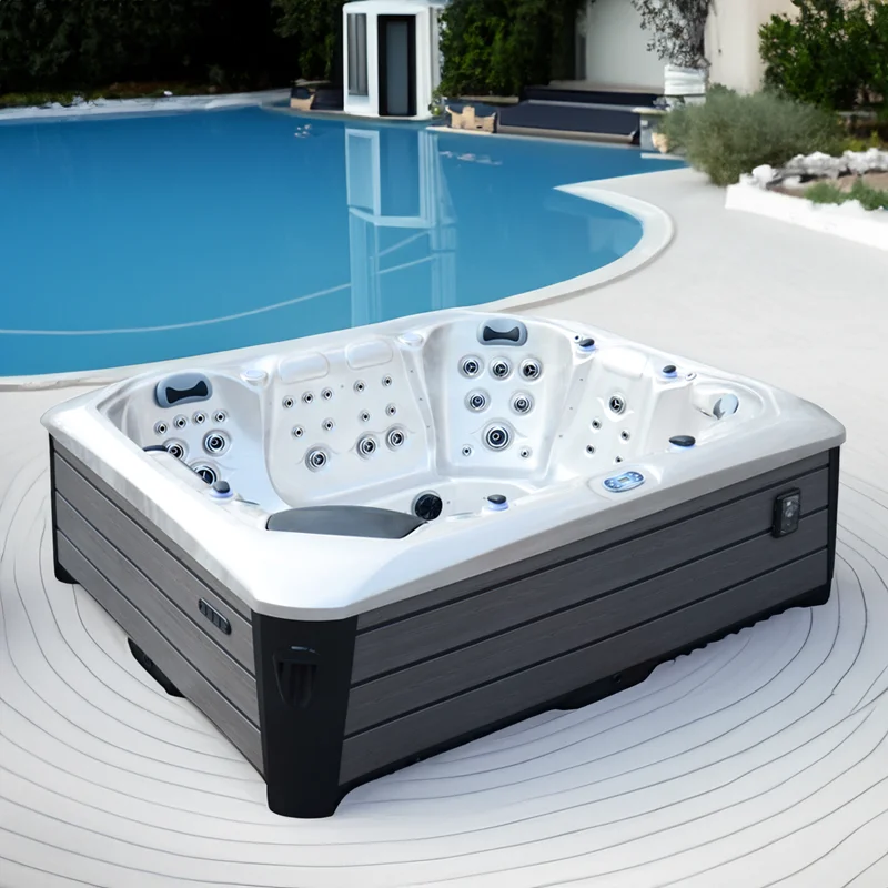 Sunrans Luxury 8 Person Acrylic Whirlpool Massage Bathtub With Hydrotherapy Jet Hot Tubs And Outdoor Spa For Backyard