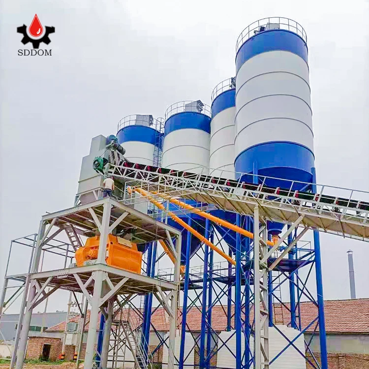fixed mixing plant Advanced electrical ready mixed mini 50m3/h concrete batching plant mobile stabilized soil mixing plant